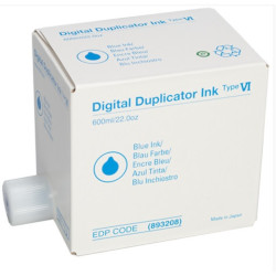 Encre bleu kit de 5x600 cc type VI pour RICOH DX 4542