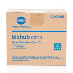 Cartouche toner cyan 5000 pages TNP51C pour KONICA MINOLTA Bizhub C 3110