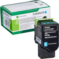 Toner cartridge cyan HC 3500 pages for LEXMARK C 2425