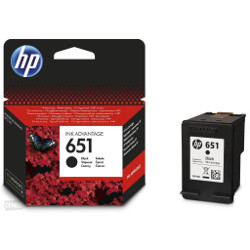 Cartridge N°651 black 600 pages for HP Deskjet Ink Adv 5575