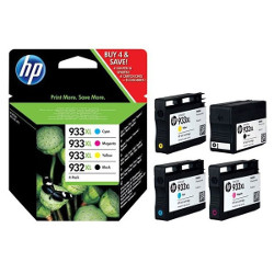 Pack N°932XL noir et N°933XL CMY pour HP Officejet 6600