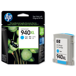 Cartridge N°940XL inkjet cyan 16ml 1400 pages for HP Officejet Pro 8000