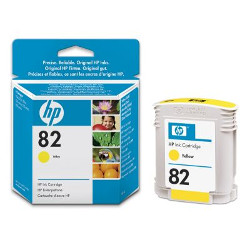 Cartouche N°82 jet d'encre jaune 69ml 4312 pages pour HP Designjet 800