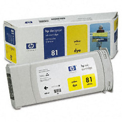 Cartouche N°81 jaune 680 ml pour HP Designjet 5500