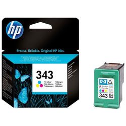 Cartouche N°343 3 couleurs 7ml  260 pages pour HP Photosmart C 3180