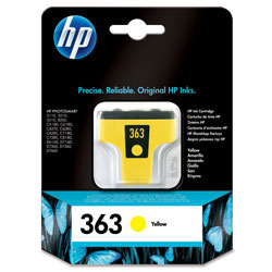 Cartouche N°363 jaune 6ml 490 pages pour HP Photosmart C 8180