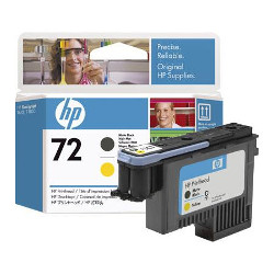 Tête N°72 d'impression noir mat et jaune pour HP Designjet T 620