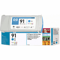 Encre N°91 cyan 775ml pour HP Designjet Z 6100