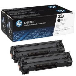 Pack N°35A noir 2x 1500 pages pour HP Laserjet P 1005