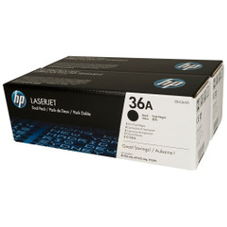 Pack N°36AD noir 2x 2000 pages pour HP Laserjet P 1505