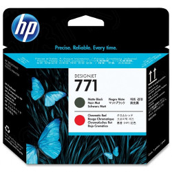 Tête d'impression N°771 noir mat et rouge chromatique pour HP Designjet Z 6200