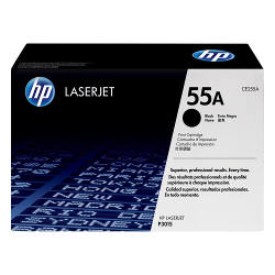 Cartouche N°55A toner noir 6000 pages pour HP Laserjet P 3015