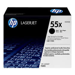 Cartouche N°55X toner noir 12500 pages pour HP Laserjet P 3015