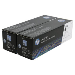 Cartridge N°128A pack of 2 black 4000 pages for HP Laserjet Color CM 1417