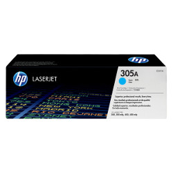 Cartouche N°305A toner cyan 2600 pages pour HP Laserjet Pro 400 Color M451