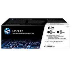 Pack 83X black toner 2X 2200 pages for HP Laserjet Pro MFP M225