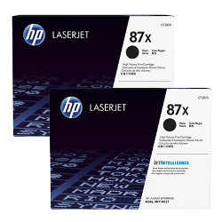 Pack N°87X black toner 2x 18.000 pages for HP Laserjet Pro M 527