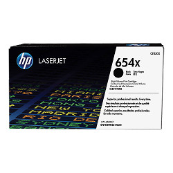 Cartouche toner N°654X noir HC 20500 pages  pour HP Laserjet Color M 651