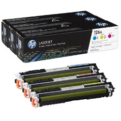 Pack N°126A de 3 cartouches Cl 1C/1M/1Y pour HP Laserjet Pro 100 M175