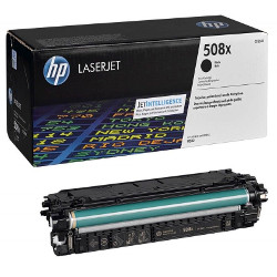 Cartouche N°508X toner noir HC 12500 pages pour HP Color laserjet M 553