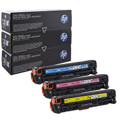 Pack de 3 toners N°305A C/M/Y 3x 2600 pages pour HP Laserjet Pro 400 Color M475