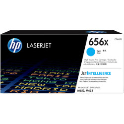 Cartouche toner cyan N°653X 22.000 pages pour HP Color Laserjet Pro M 653