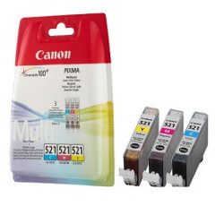 Pack jet d'encre 3 couleurs C/M/Y 3 x 9ml réf 2934b pour CANON MP 550