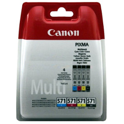 Pack 4 couleurs CLi571BKCMY 4x7ml 0386C005  pour CANON Pixma MG 5750