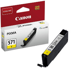 Cartouche N°571 jet d'encre jaune 7ml pour CANON Pixma MG 5750