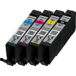 Pack N°581 CMYK 4x 5.6ml réf 2103C004 for CANON Pixma TS 8350