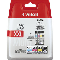 Pack N°581XXL noir et couleurs 4x 11.7ml 1998C005 pour CANON Pixma TS 8150