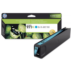 Cartouche N°971XL jet d'encre cyan 6600 pages  pour HP Officejet Pro X 576