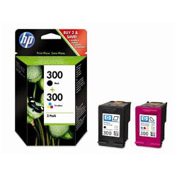 Pack N°300 black and colors 4ml x 2 for HP Deskjet D 1663