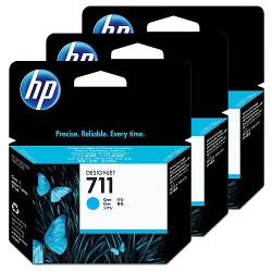 Pack de 3 cartouche N°711 jet d'encre cyan 3x29ml pour HP Designjet T 130