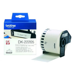 Ribbon continu support papier adhesif black sur blanc 62mmx30.48m for BROTHER QL 710