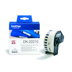Ribbon continu papier adhesif black sur blanc 30.48mx29 for BROTHER QL 710