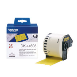 Ribbon en continu etiquette adhesive enlevable yellow 6.2cm x 30.48M for BROTHER P-Touch QL 560