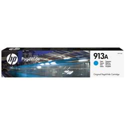 Cartouche N°913A encre cyan 3000 pages pour HP PageWide PRO 452
