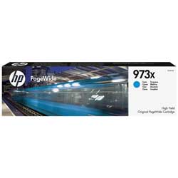 Cartouche N°973X encre cyan HC 7000 pages pour HP PageWide PRO 452