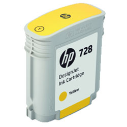 Cartouche N°728 encre jaune 40ml pour HP Designjet T 730