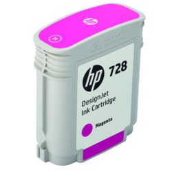 Cartouche N°728 encre magenta 40ml pour HP Designjet T 830