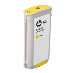 Cartouche N°728 encre jaune 130ml pour HP Designjet T 830