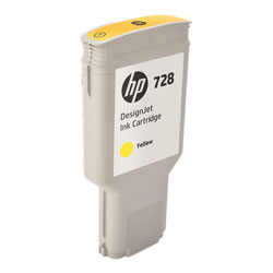 Cartouche N°728 encre jaune 300ml pour HP Designjet T 830