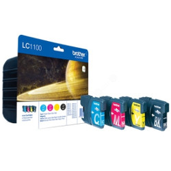 Pack de 4 cartouche jet d'encre bk 450pages cmy 325 pages pour BROTHER MFC 5890