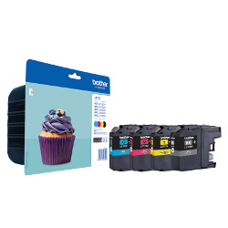 Pack inkjet CMYK 4x600 pages for BROTHER MFC J6520