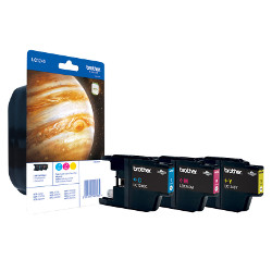 Pack of 3 inks C/M/Y 3x600 pages for BROTHER MFC J825