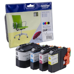 Pack 4 colors BK 2400p CMY 3X 1200 pages for BROTHER MFC J5320
