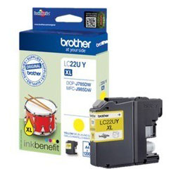 Cartouche jet d'encre jaune xl 11.8ml 1200 pages pour BROTHER DCP J785