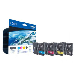 Pack 4 cartouches BK CMY 1x300 pages et 3x260 pages pour BROTHER DCP J140