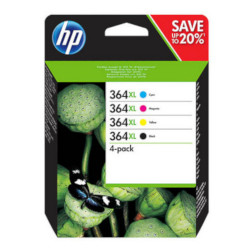 Pack N°364XL noir et couleurs pour HP Deskjet 3070